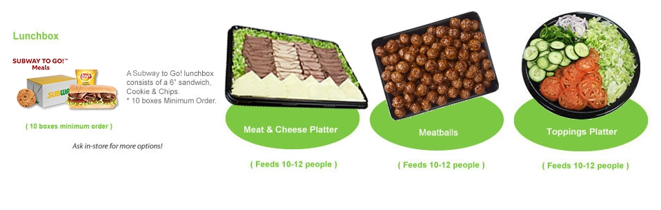 subway platters prices sandwich platter