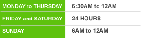 hours chart